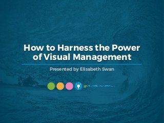 How to Harness the Power
of Visual Management
Presented by Elisabeth Swan
 