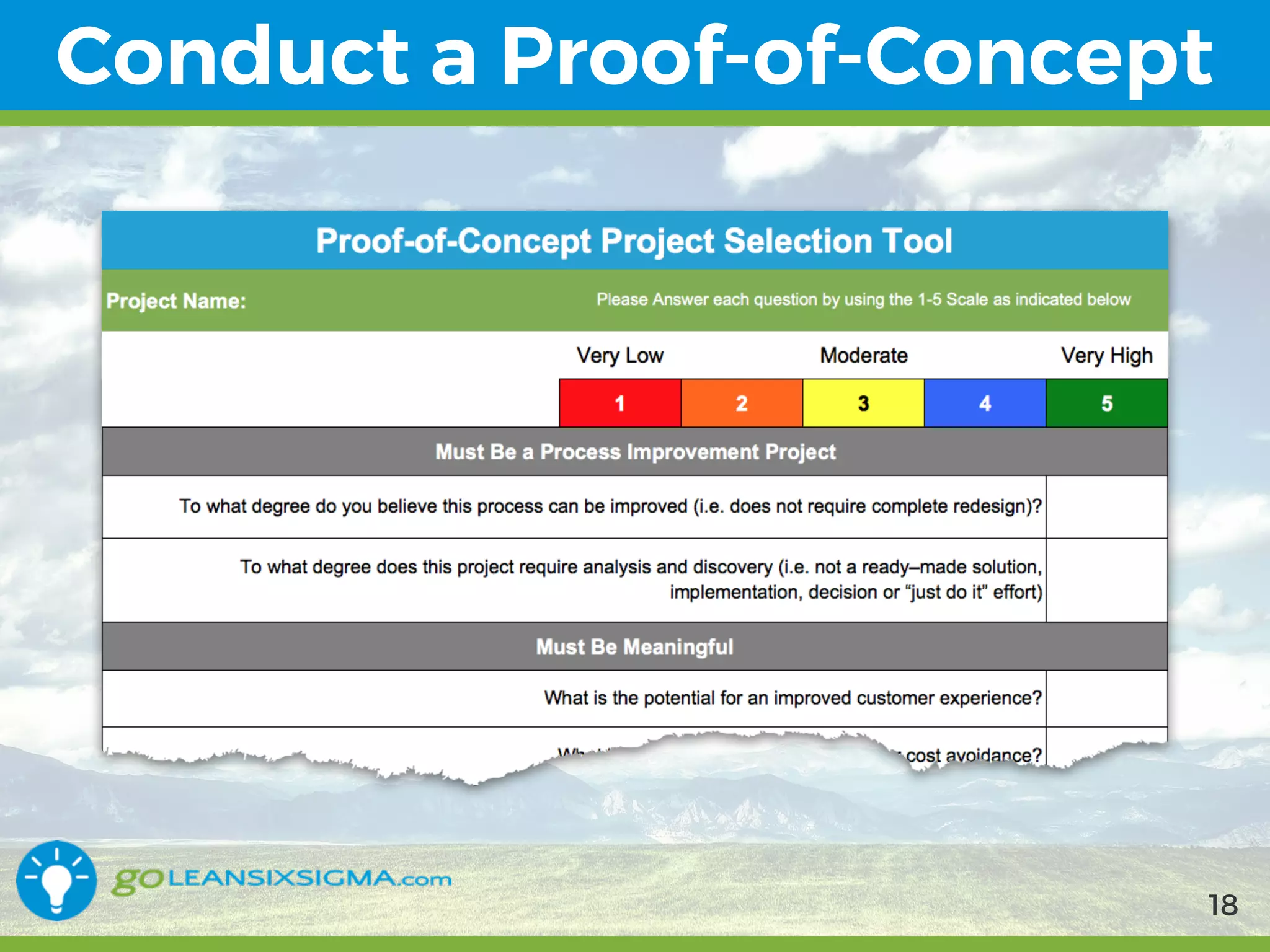 9/10/2017
Conduct a Proof-of-Concept
18
 