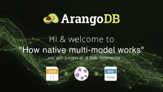 + +
Hi & welcome to
"How native multi-model works"
…we will begin in a few moments
 