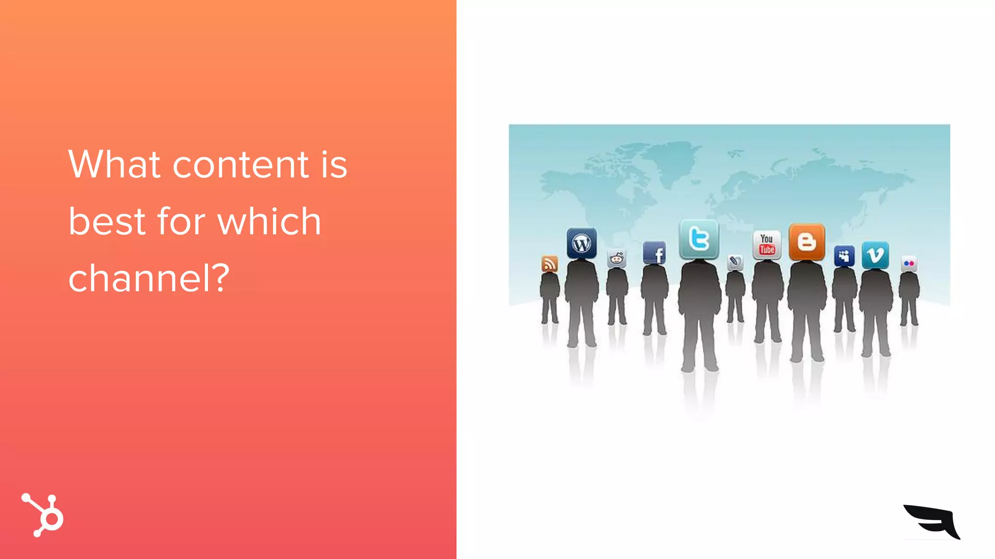 What content is
best for which
channel?
 