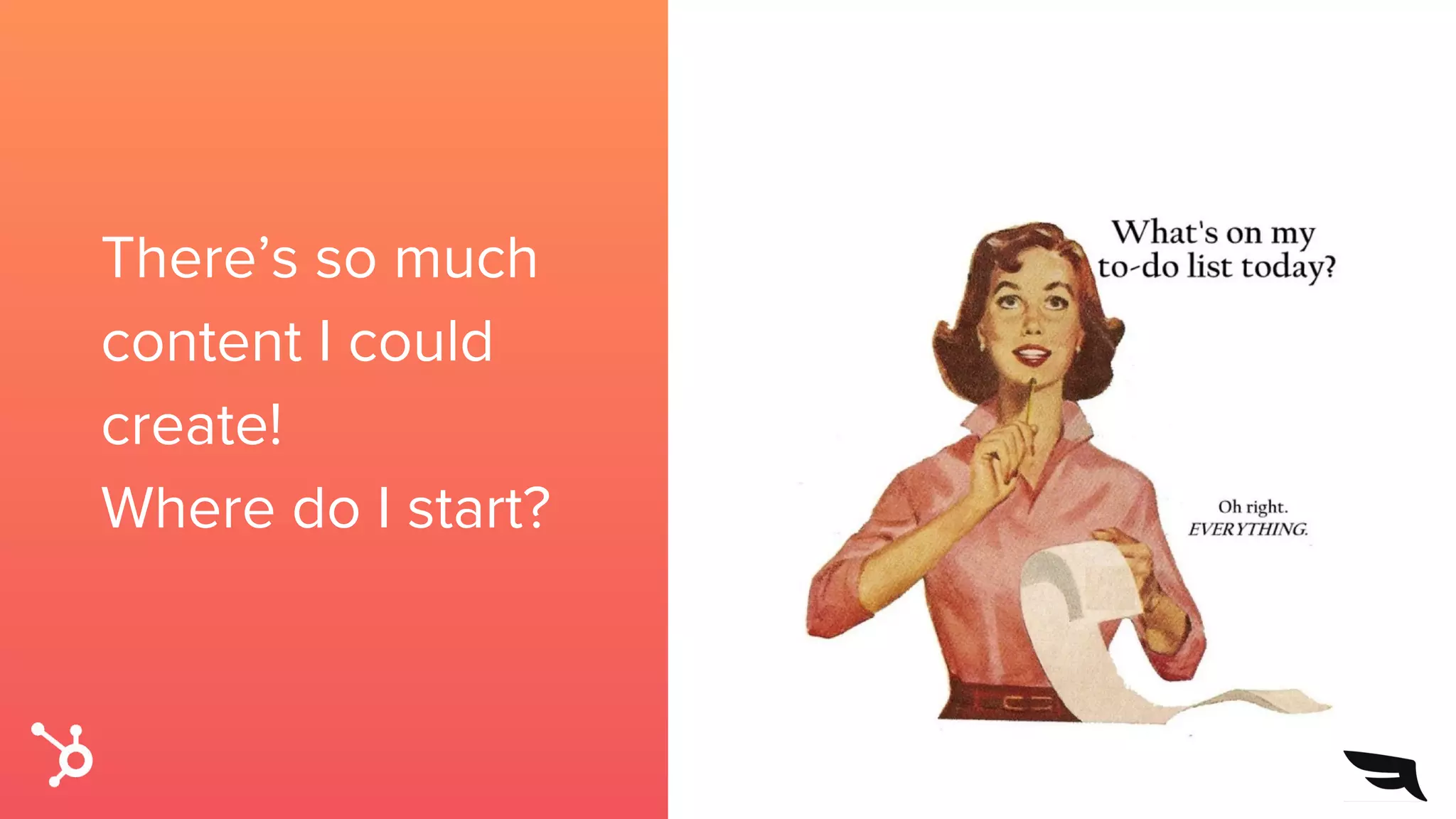 There’s so much
content I could
create!
Where do I start?
 