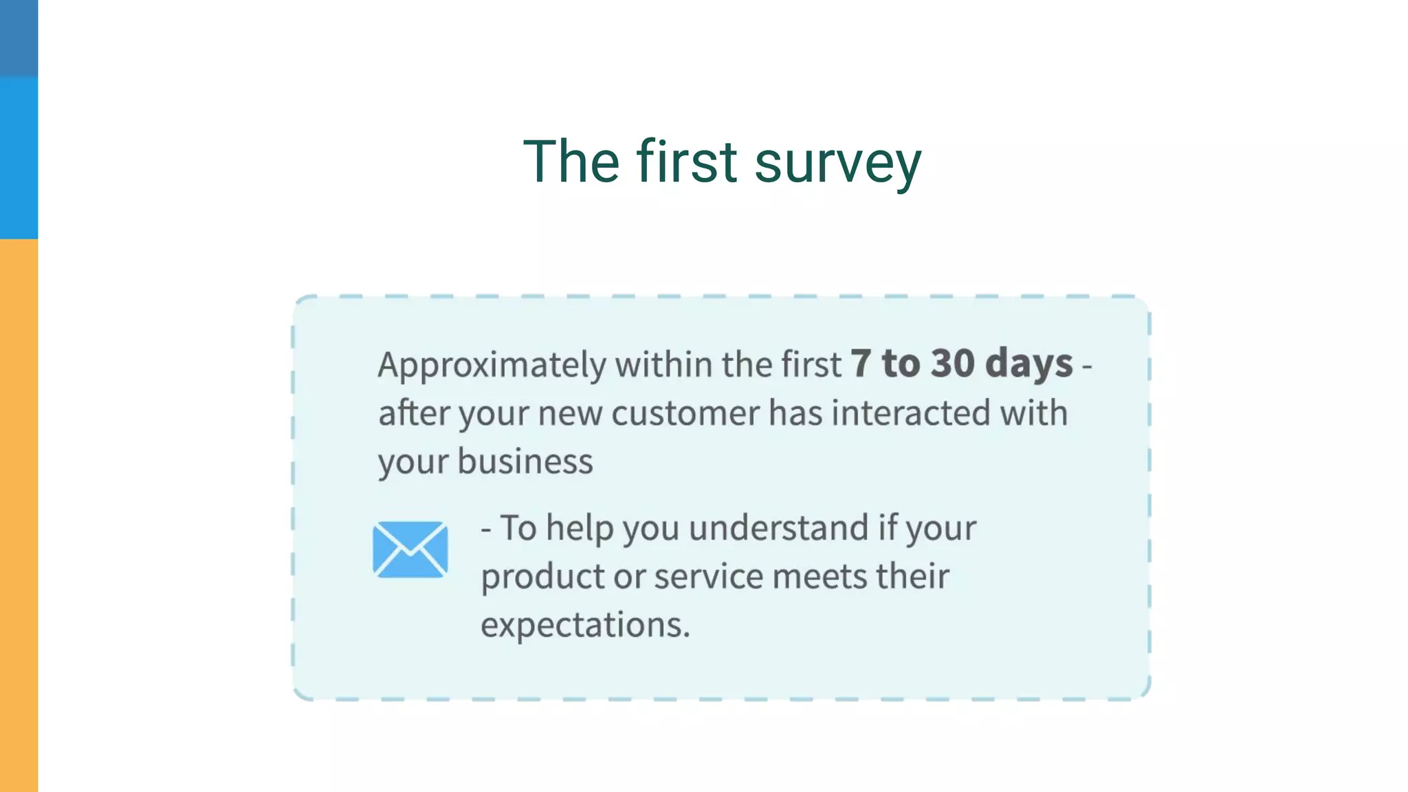 The first survey
 