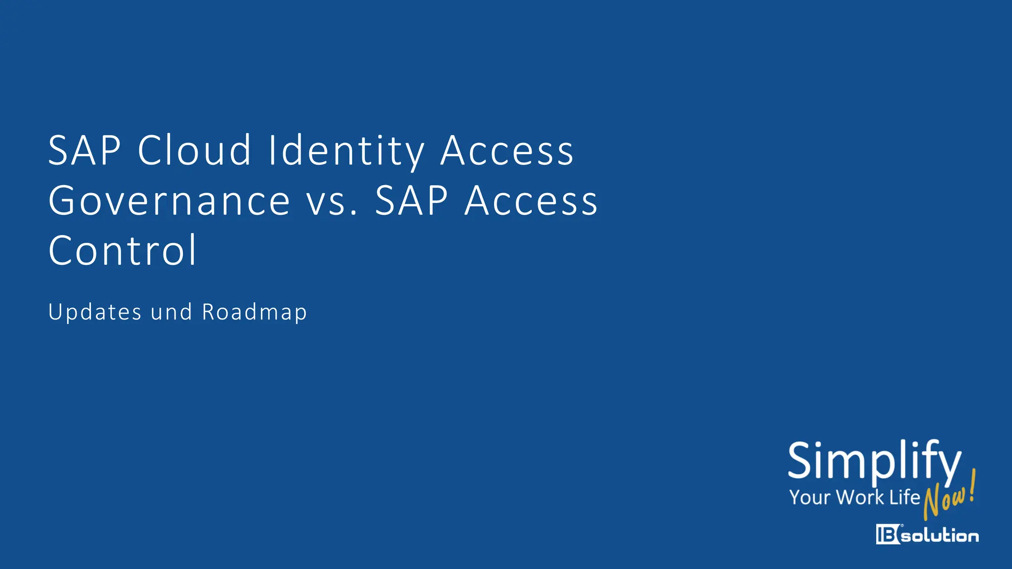 SAP Cloud Identity Access Governance vs. SAP Access Control - Updates ...