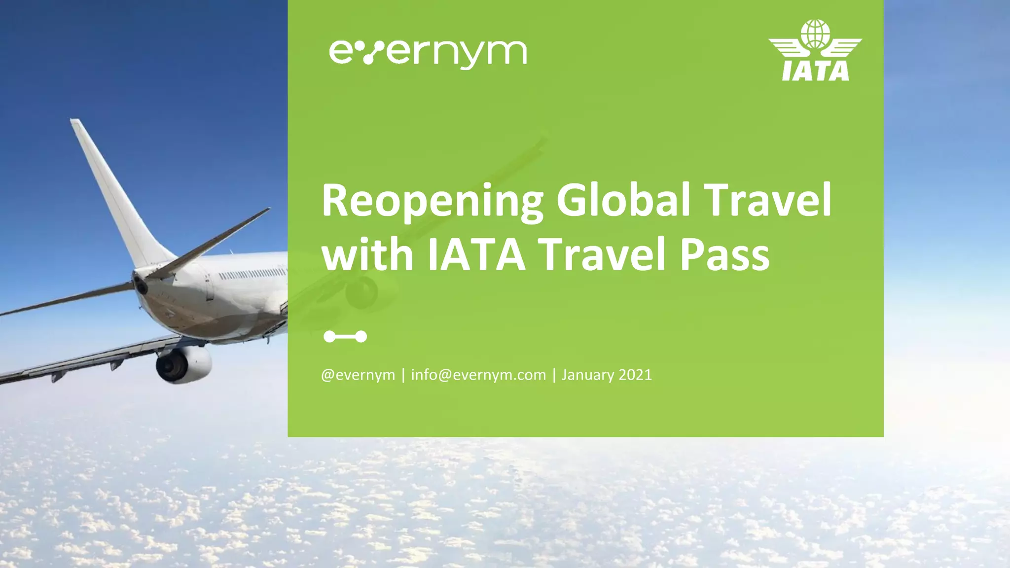 IATA Travel Pass - Evernym Webinar