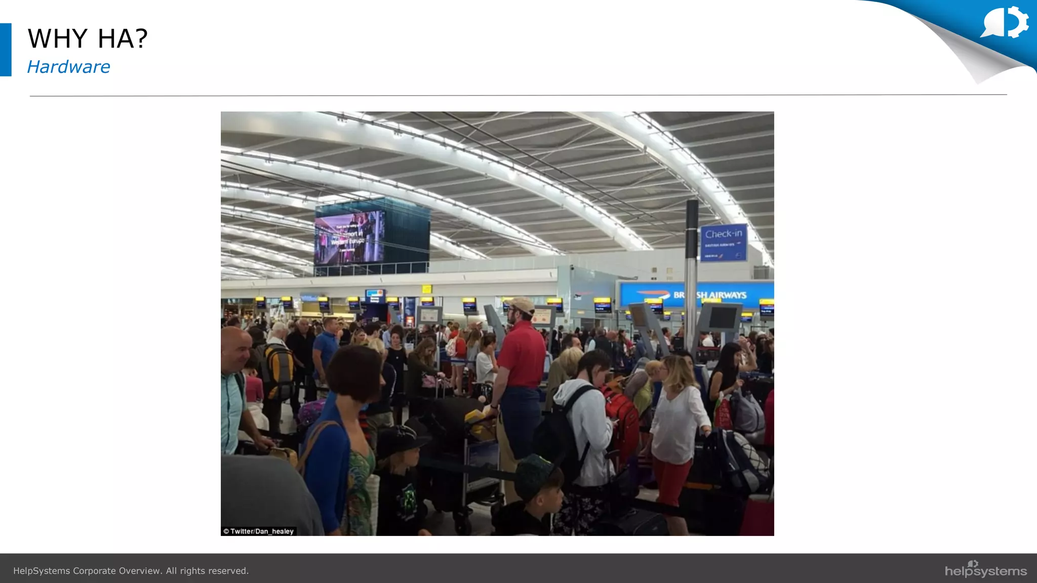 HelpSystems Corporate Overview. All rights reserved.
WHY HA?
Hardware
 