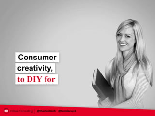 Consumer
creativity,
to DIY for


     @thomastroch @tomderuyck
 