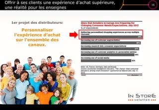 16
Offrir à ses clients une expérience d’achat supérieure,
une réalité pour les enseignes
1er projet des distributeurs:
Personnaliser
l’expérience d’achat
sur l’ensemble des
canaux.
 