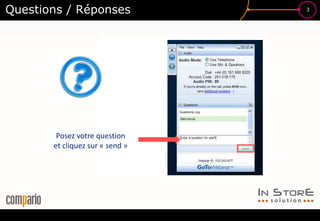 3
Posez votre question
et cliquez sur « send »
Questions / Réponses
 