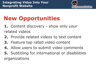 Webinar: Integrating Video Into Your Nonprofit Website