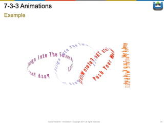7-3-3 Animations
Exemple




              David Thevenin / ViniSketch / Copyright 2011 all rights reserved   43
 