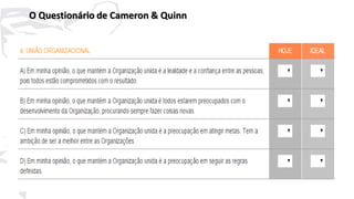 38
O Questionário de Cameron & Quinn
 