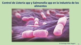 Control de Listeria spp y Salmonella spp en la industria de los
alimentos
Dr Santiago Pablo Baggini
 
