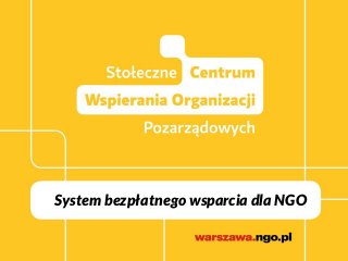 System bezpłatnego wsparcia dla NGO
 
