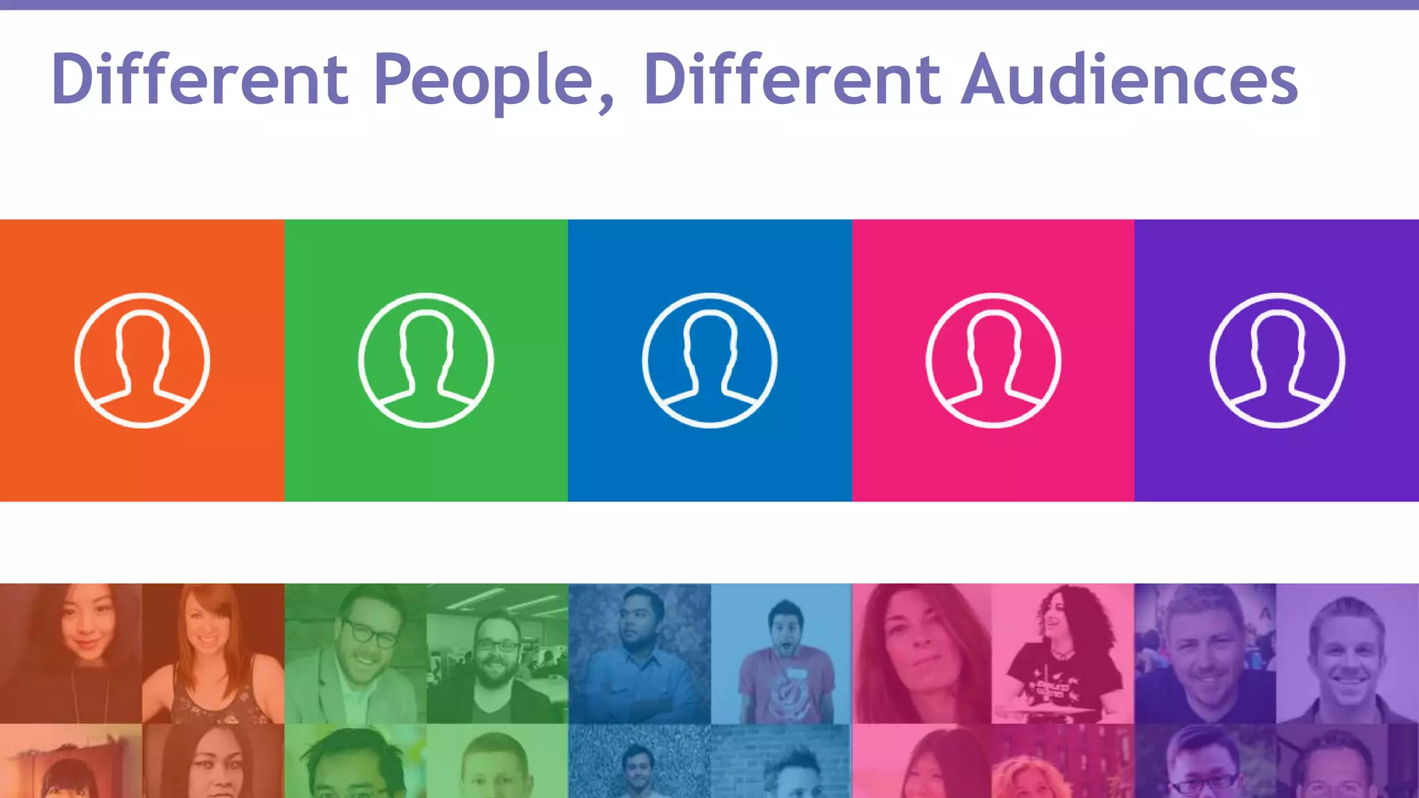 Page 15Marketo Proprietary and Confidential | © Marketo, Inc. 1/19/2016
Different People, Different Audiences
 