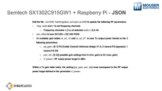 Semtech SX1302C915GW1 + Raspberry Pi - JSON
 