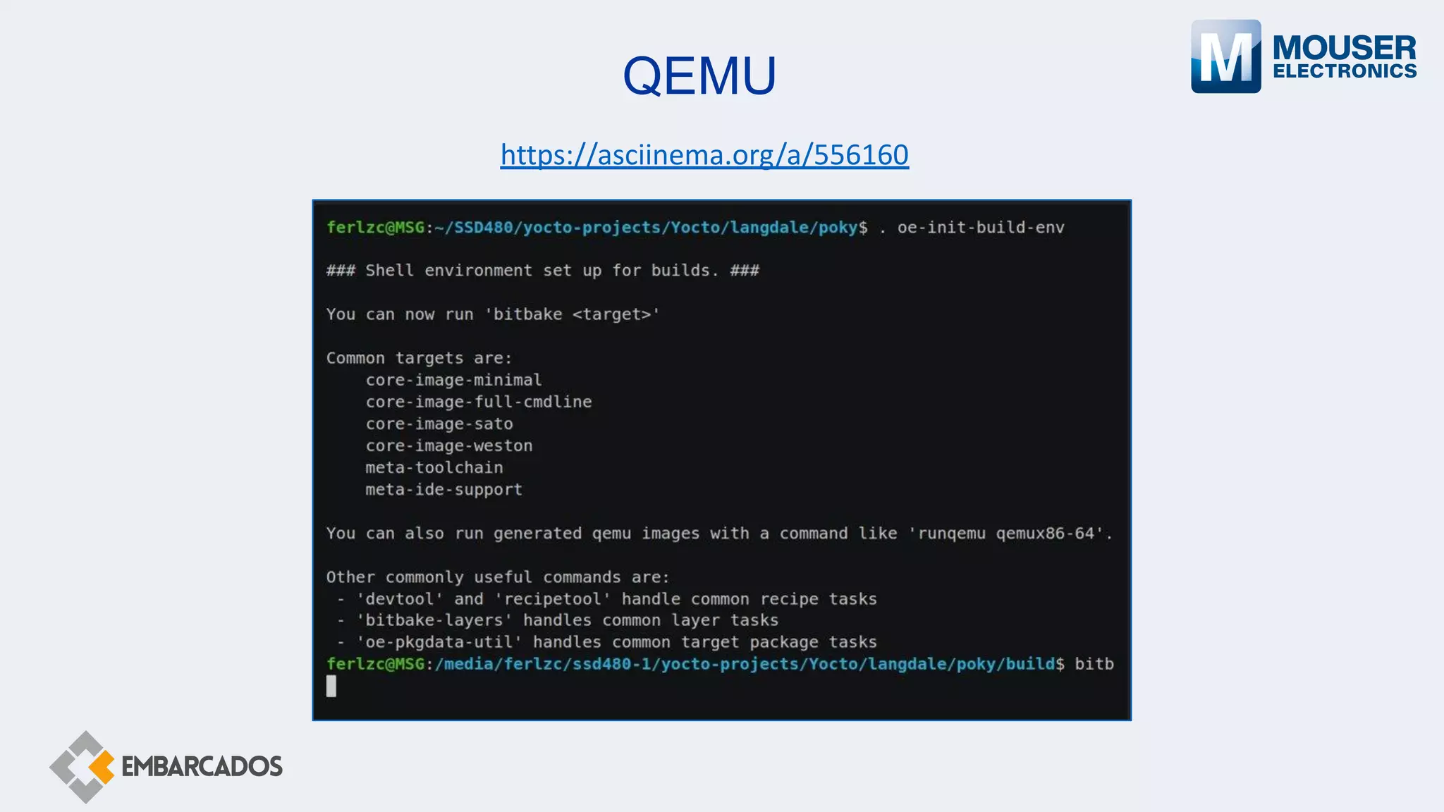 QEMU
https://asciinema.org/a/556160
 