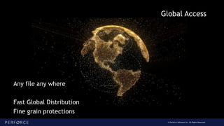 © Perforce Software Inc. All Rights Reserved.
Global Access
Any file any where
Fast Global Distribution
Fine grain protections
 