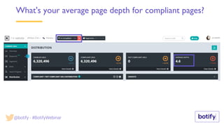 What's your average page depth for compliant pages?
@botify - #BotifyWebinar
 