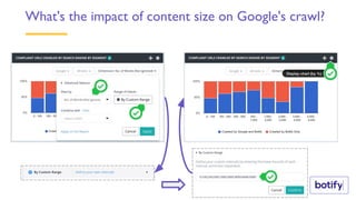 What's the impact of content size on Google's crawl?
 