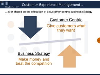 Customer Experience Management…

…is or should be the execution of a customer centric business strategy




                                                                         18
 