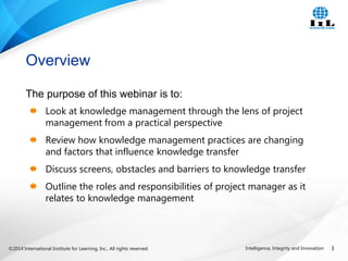 Knowledge Management Principles for Project Managers | PPTX