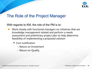 Knowledge Management Principles for Project Managers | PPTX