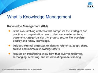 Knowledge Management Principles for Project Managers | PPTX