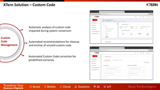 KTern - The Best product for SAP S/4HANA Conversion | PPTX