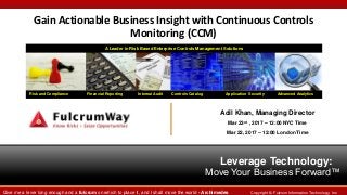Webinar mar 22 23 ccm   contineous controls monitoring  Slide 1