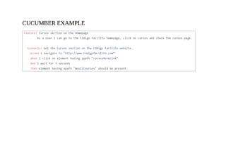 CUCUMBER EXAMPLECUCUMBER EXAMPLE
 