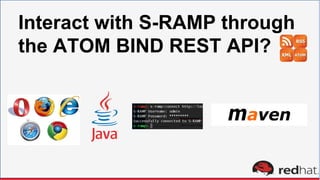 Interact with S-RAMP through
the ATOM BIND REST API?
 