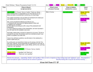 Webinar master presentation script final | PDF