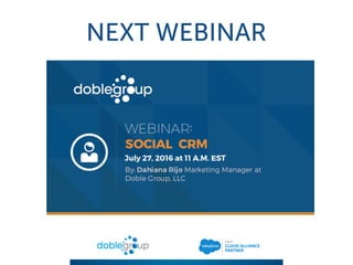 NEXT WEBINAR
 
