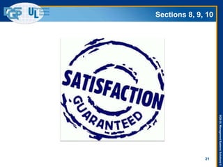DQS-ULManagementSystemsSolutions©
Sections 8, 9, 10
21
 
