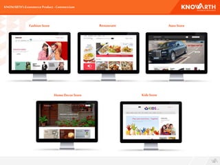 KNOWARTH'sEcommerceProduct - Commercium
FashionStore Restaurant Auto Store
Home DecorStore KidsStore
 