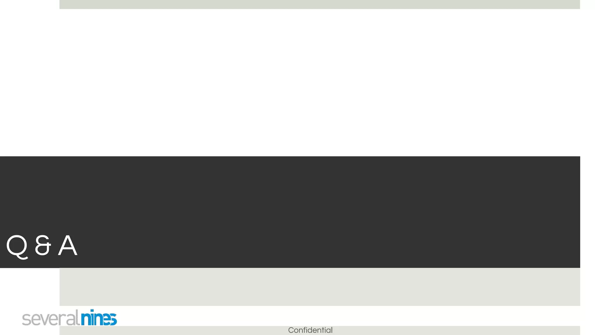 Confidential
Q & A
 