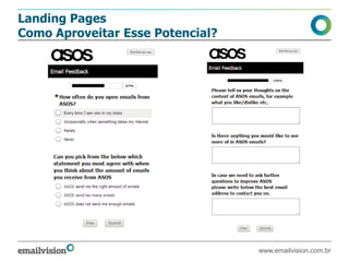 Landing Pages
Como Aproveitar Esse Potencial?
www.emailvision.com.br
 