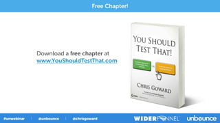 Download a free chapter at
www.YouShouldTestThat.com
Free Chapter!
 