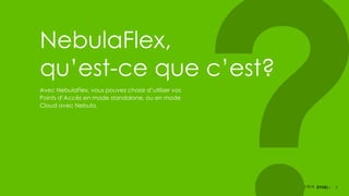 3© 2018
Avec NebulaFlex, vous pouvez choisir d’utiliser vos
Points d’Accès en mode standalone, ou en mode
Cloud avec Nebula.
NebulaFlex,
qu’est-ce que c’est?
 