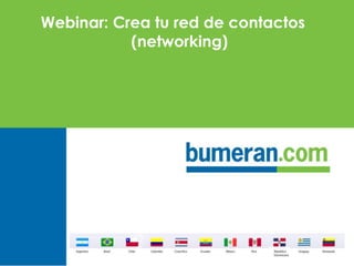 Webinar: Crea tu red de contactos (networking) 