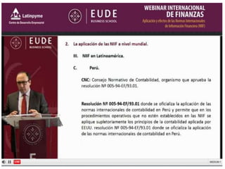 Webinar NIIF Global. APLICACION Y EFECTO