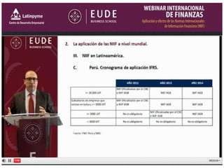 Webinar NIIF Global. APLICACION Y EFECTO
