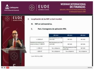 Webinar NIIF Global. APLICACION Y EFECTO