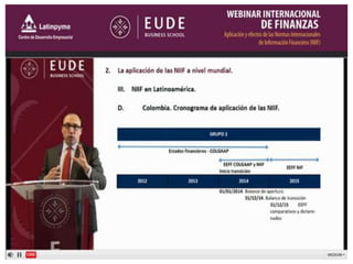 Webinar NIIF Global. APLICACION Y EFECTO