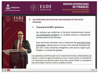 Webinar NIIF Global. APLICACION Y EFECTO