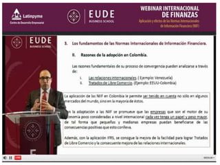 Webinar NIIF Global. APLICACION Y EFECTO