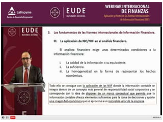 Webinar NIIF Global. APLICACION Y EFECTO