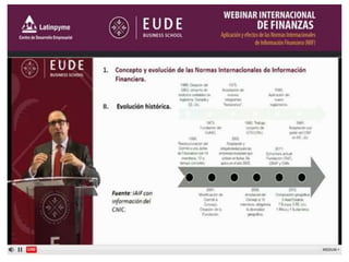 Webinar NIIF Global. APLICACION Y EFECTO