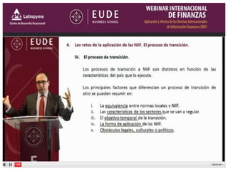 Webinar NIIF Global. APLICACION Y EFECTO