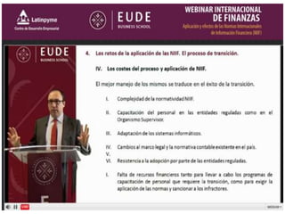 Webinar NIIF Global. APLICACION Y EFECTO